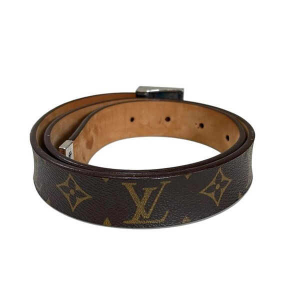 Auth LOUIS VUITTON - Monogram LB1023 Belt Monogram Canvas Hardware - Picture 4 of 4